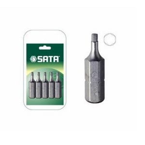 JOGO DE BITS HEXAGONAL 1/4 COM 5 PE�AS - SATA 