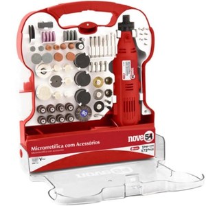 Micro ret�fica 220V com maleta e 171 acess�rios - NOVE54